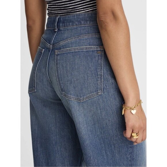 MADEWELL $148 The Curvy Perfect Vintage Wide-Leg Jeans Harvey Wash Size 26P - Picture 5 of 16